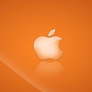 Logo da Apple em Fundo Laranja