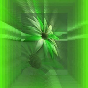 Design Floral Abstrato Verde