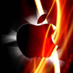 Logo da Apple com Chamas