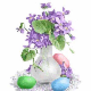 Flores e Ovos de Páscoa