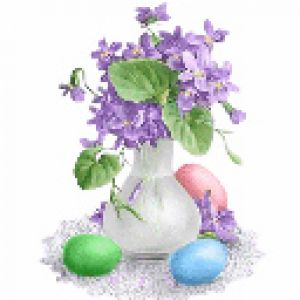 Flores e Ovos de Páscoa