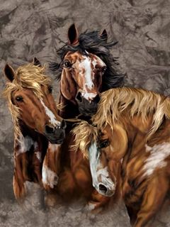 Retrato de Cavalos Bonitos - wallpaper preview