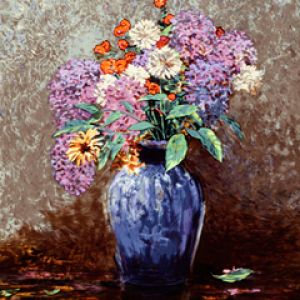Natureza Morta Floral Vibrante