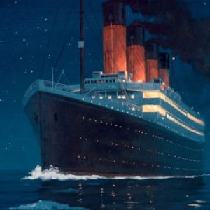Navio Titanic à Noite
