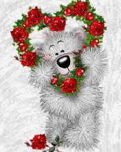 Urso Fofo com Rosas