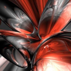 Abstrato Dinâmico Vermelho e Preto