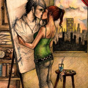 Ilustração Artística Romântica