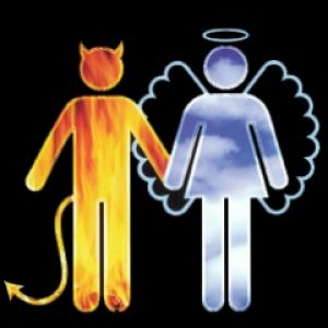 Casal de Diabo e Anjo