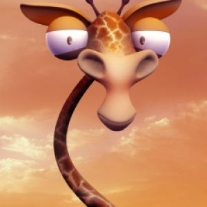 Girafa de Desenho Animado Engraçada