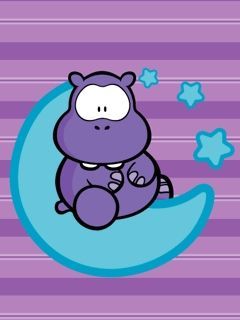 Hipopótamo Roxo na Lua