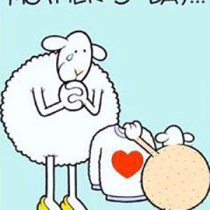 Ovelha Engraçada para o Dia das Mães