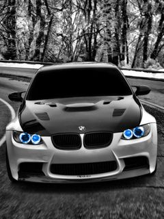 BMW M3 com Luzes Azuis