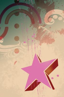 Design Abstrato Colorido com Estrela