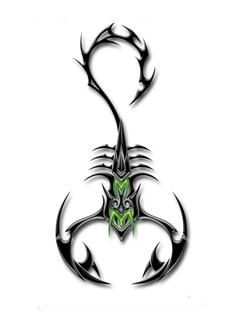 Design de Tatuagem Tribal de Escorpião