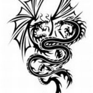Design de Tatuagem de Dragão