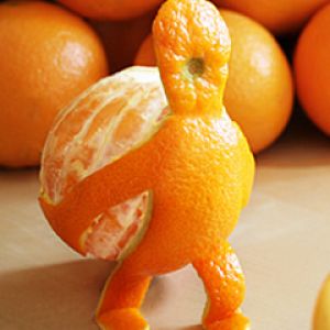 Personagem Laranja Engraçado