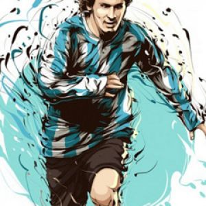 Arte de Futebol de Lionel Messi
