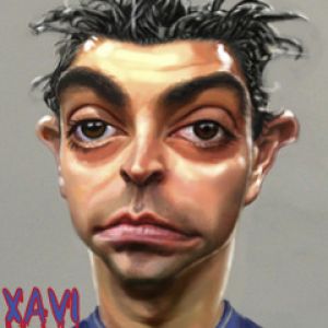 Caricatura de Xavi