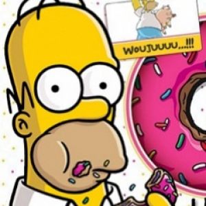 Homer Simpson Comendo Donut