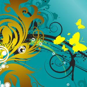 Design Abstrato Floral Colorido