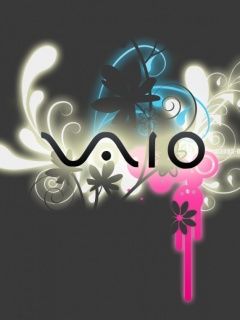 Logo VAIO com design floral
