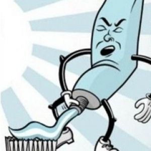 Personagem Engraçado de Creme Dental