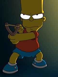 Bart Simpson com estilingue