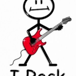 Figura de Palito Rock com Guitarra
