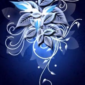 Design Floral Azul Elegante