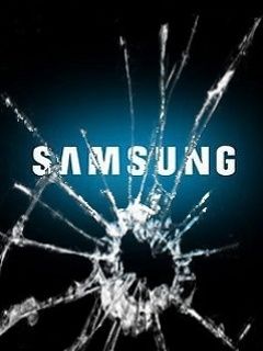 Logotipo da Samsung com Vidro Quebrado