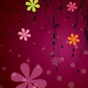 Design Abstrato de Flores Coloridas