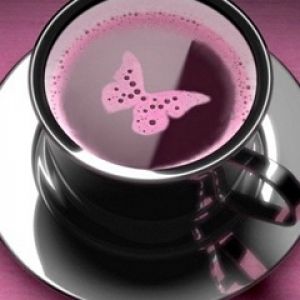 Arte do Café com Borboleta