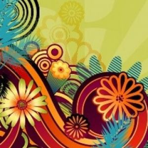 Design Floral Abstrato Colorido