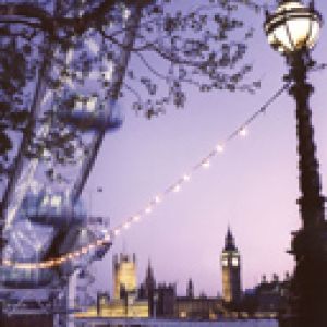 London Eye ao Anoitecer