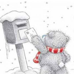 Ursinho Enviando Carta de Natal