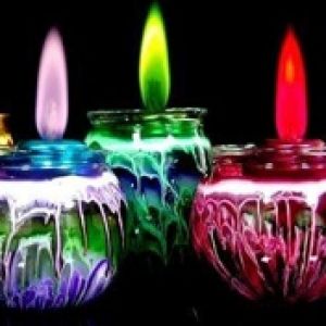 Chamas Coloridas de Velas