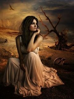 Paisagem Fantástica com Mulher