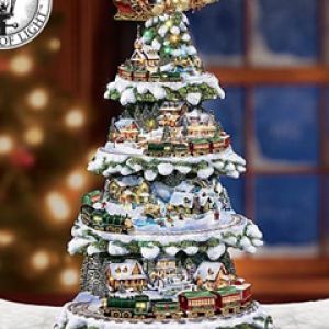 Árvore de Natal com trem