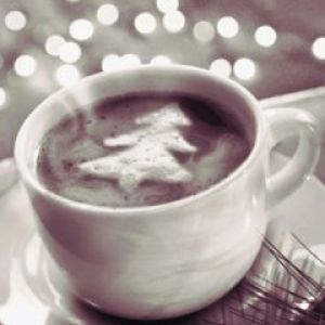 Café de Natal com Design de Árvore