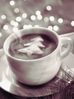 Café de Natal com Design de Árvore