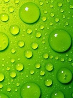 Fundo de Gotas de Água Verdes - wallpaper preview