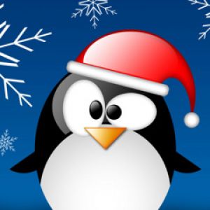 Pinguim de Natal Fofo