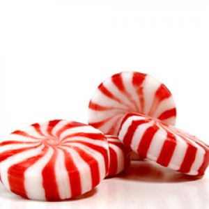 Doces de Menta Vermelhos e Brancos