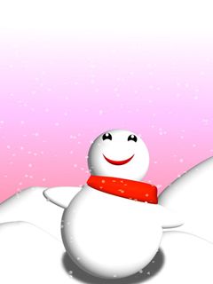 Boneco de Neve Alegre com Cachecol Vermelho
