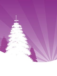 Design da Árvore de Natal Roxa