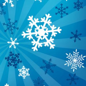 Flocos de Neve em Fundo Azul