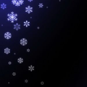 Flocos de neve em fundo escuro