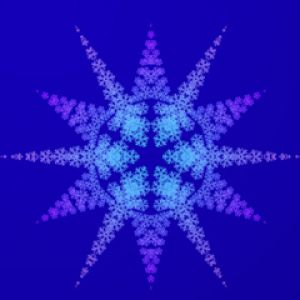 Design Colorido de Estrela de Floco de Neve