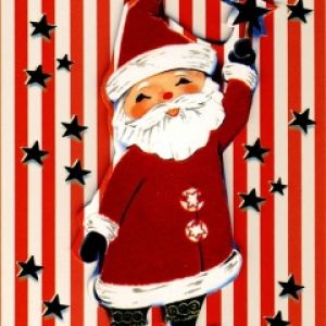 Ilustração Vintage do Papai Noel