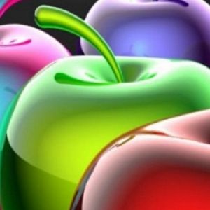 Maçãs Coloridas e Brilhantes